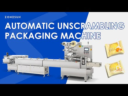 ZONESUN ZS-HYS350U Horizontal Automatic Bag Sealing Packaging Machine with Material Unscrambler