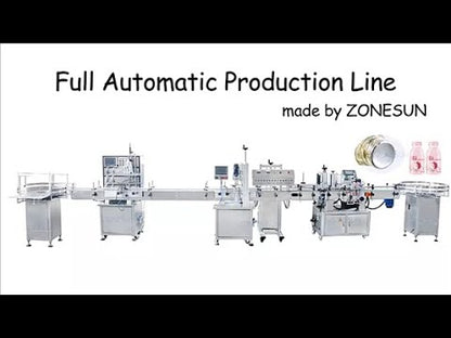 Línea de llenado, tapado y etiquetado de líquidos ZONESUN con línea de producción de sellado por inducción