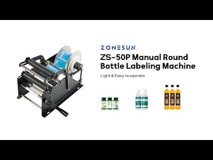 Máquina etiquetadora manual de botellas redondas pequeñas ZONESUN ZS-50P