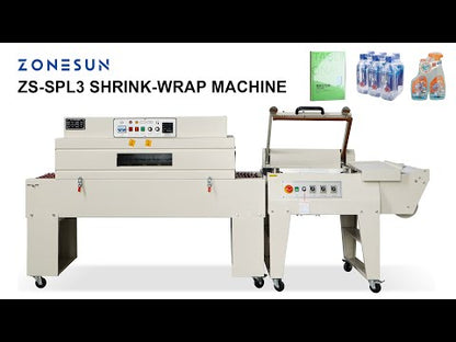 ZONESUN ZS-SPL3 PVC & Polyolefin Film L-bar Sealing Cutting Shrinking Machine