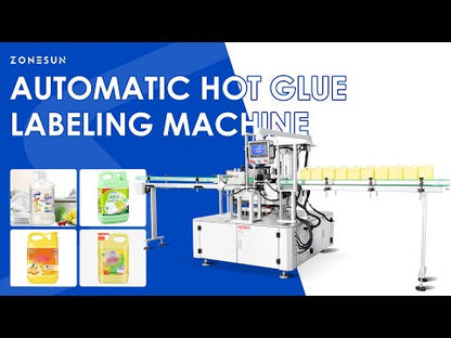 ZONESUN ZS-GTB12S Automatic Hot Melt Glue Labeling Machine