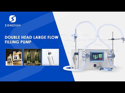 ZONESUN ZS-G25A2 High Flow Rate 2 Nozzles Magnetic Pump Corrosive Liquid Filling Machine