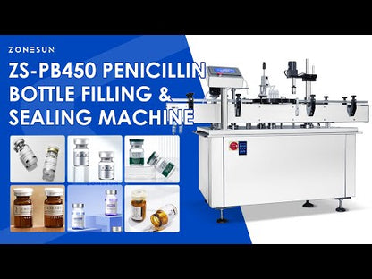 ZONESUN ZS-PB450 Automatic Penicillin Bottle Filling Capping Machine Liquid Filler