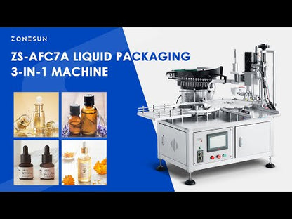 ZONESUN ZS-AFC7A Magnetic Pump Liquid Filling Capping Machine With Cap Feeder