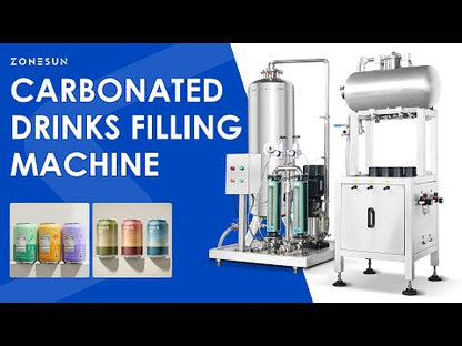 ZONESUN ZS-CF4A Semi-automatic 4 Heads Carbonated Drinks Sparkling Wine Soda Mixing Filling Machine