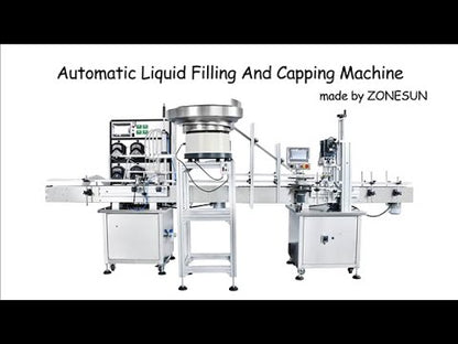 ZONESUN 4 Heads Liquid Filling And Capping Machine With Cap Feeder