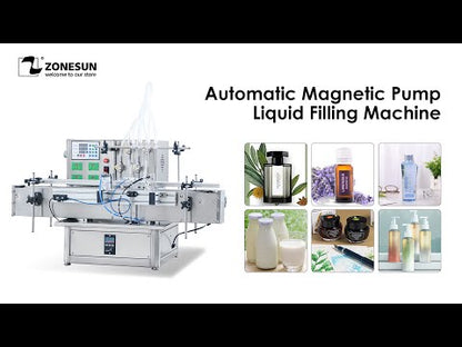 ZONESUN ZS-DTMP4Y Tabletop Automatic 4 Heads Magnetic Pump Liquid Filling Machine