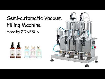 ZONESUN ZS-YTZL500 Semi-automatic 4 Nozzles Vacuum Liquid Perfume Filling Machine