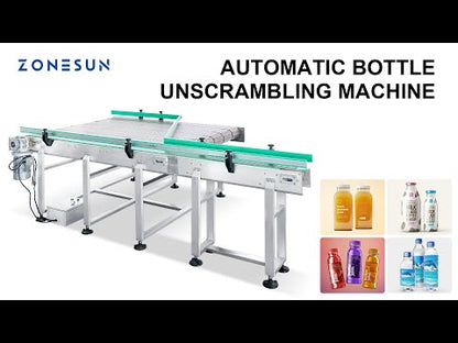 ZONESUN ZS-CB190 Custom Conveyor Belt Bottle Sorting Unscrambler For Production Line