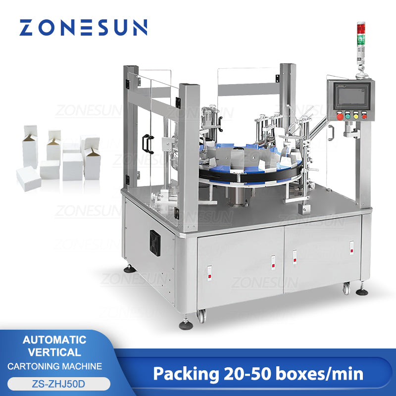 Máquina automática de envasado y sellado de cajas de cartón ZONESUN ZS-ZHJ50D 