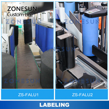 ZONESUN ZS-FALU Custom Bottle Rinsing Drying Filling Capping Labeling Production Line