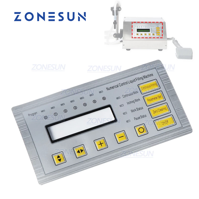 ZONESUN Display Panel Sticker for GFK-160 Liquid Filling Machine