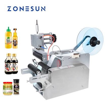 Etiquetadora semiautomática de botellas redondas ZONESUN TB-80