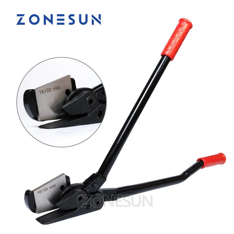 ZONESUN Manual Strap Tool Short Handle Stainless Steel Band Cutter