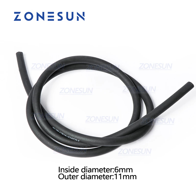 ZONESUN PJ-GZ6 Longitud 2 m Diámetro interior 6 mm Tubo de goma de flúor para máquina de llenado