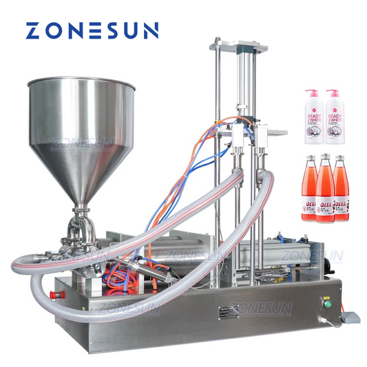 ZONESUN ZS-GTD2 1000-5000ml 2 Diving Nozzles Paste Filling Machine