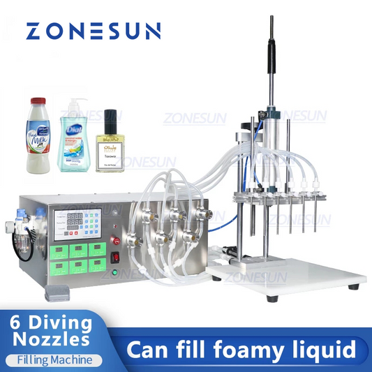 ZONESUN ZS-MP5500D 6 Diving Nozzles Magnetic Pump Liquid Filling Machine