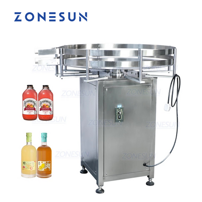 ZONESUN Automatic Rotary Square Round Bottle Unscrambler For Production Line