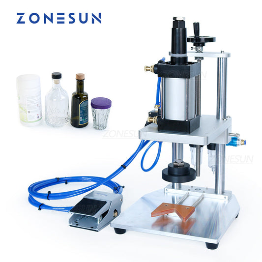 ZONESUN ZS-XG70ZC 70mm Tabletop Pneumatic Semi-automatic Capping Machine