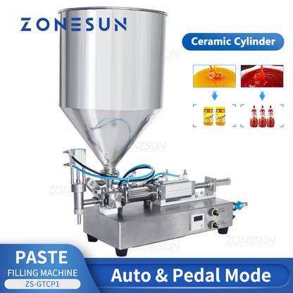 ZONESUN ZS-GTCP1 Pneumatic Paste Filling Machine With Ceramic Cylinder