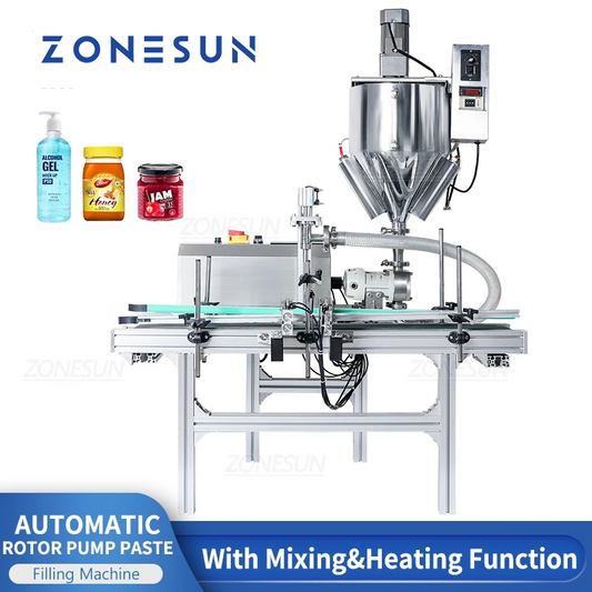 ZONESUN Automatic Rotor Pump Paste Liquid Filling Machine ZS-DTGT900M