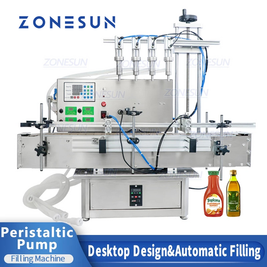 ZONESUN ZS-DTPP4E Pneumatic Peristaltic Pump Liquid Filling Machine