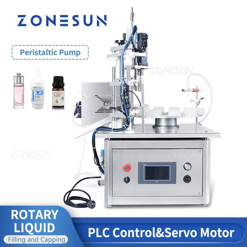 ZONESUN ZS-AFC1P Automatic Peristaltic Pump Liquid Filling Capping Machine