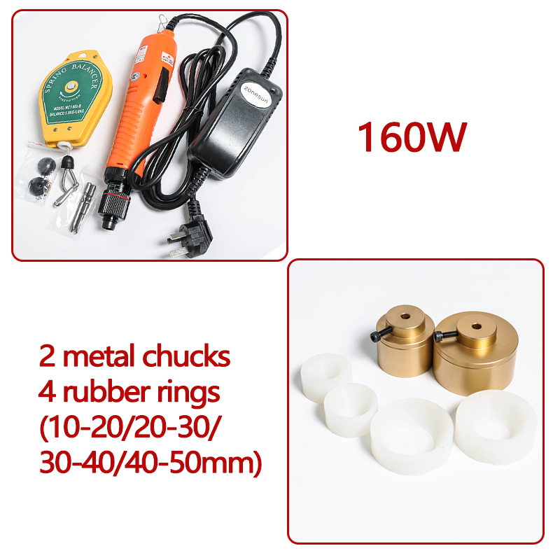 ZONESUN Electric Pneumatic Manual Capping Machine Set