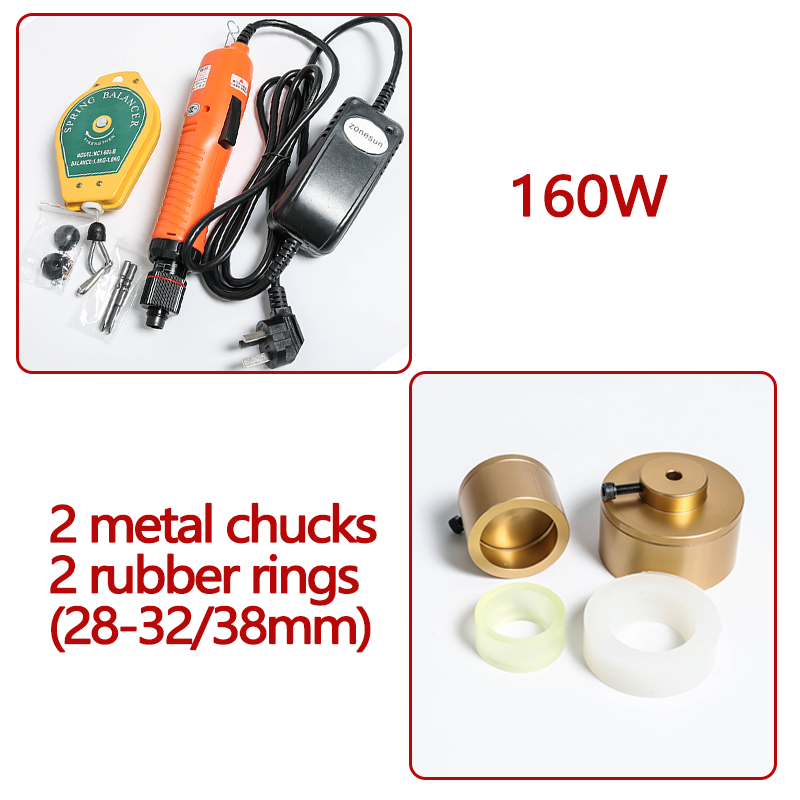 ZONESUN Electric Pneumatic Manual Capping Machine Set