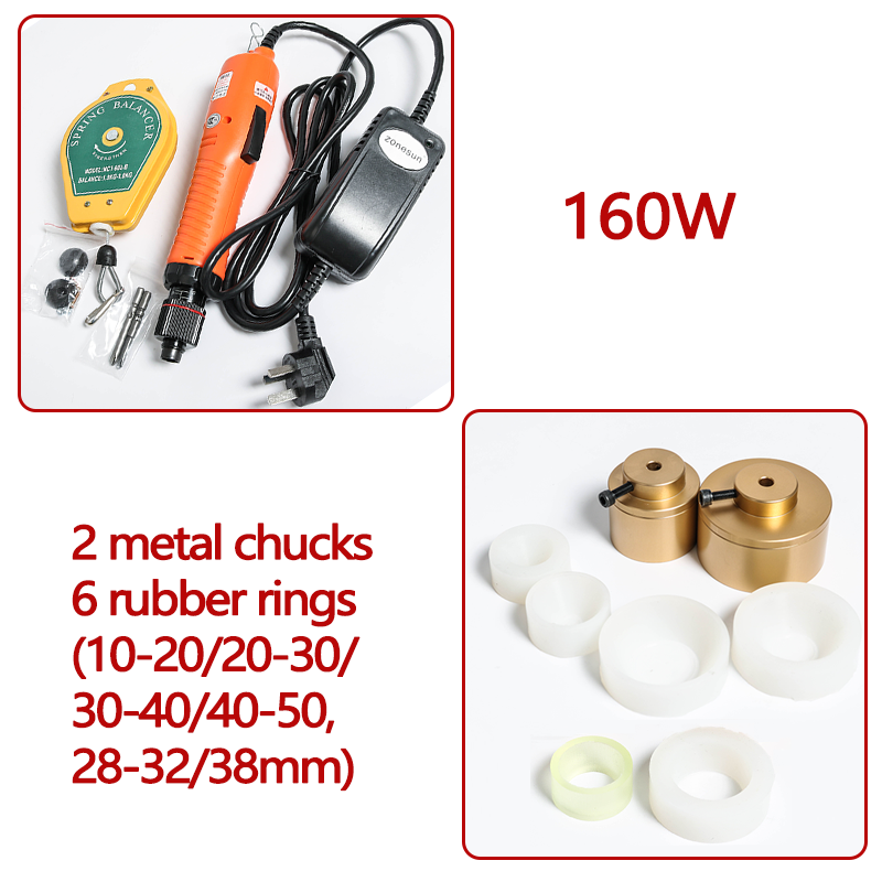 ZONESUN Electric Pneumatic Manual Capping Machine Set