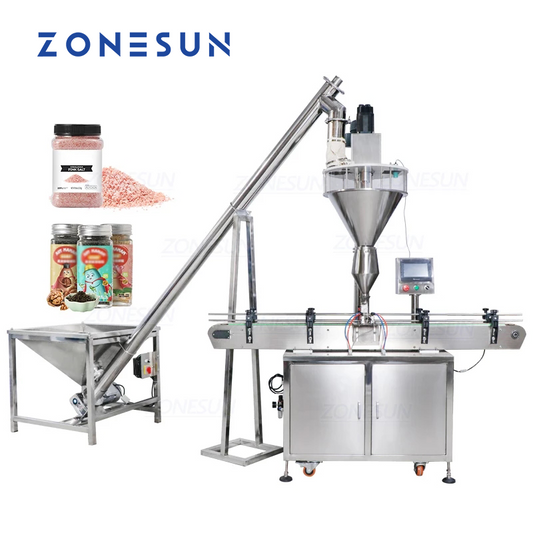 ZONESUN ZS-FM2A Máquina automática de llenado de polvo con alimentador