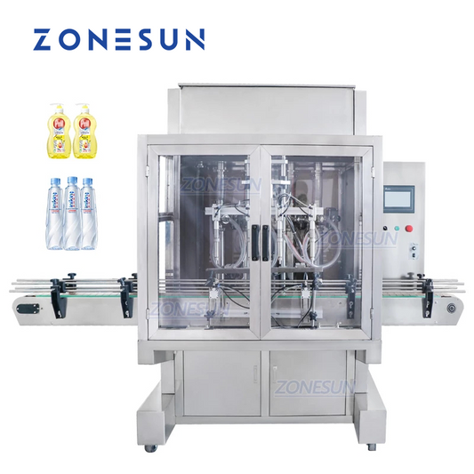 ZONESUN ZS-SV4G Máquina de llenado de pasta servo automática de 4 boquillas