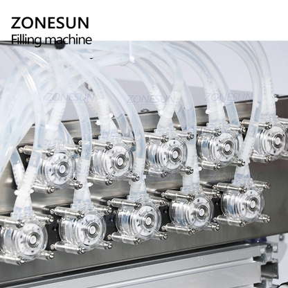 ZONESUN ZS-DTPP10B escritorio 10 cabezas bomba peristáltica máquina de llenado de líquidos con transportador