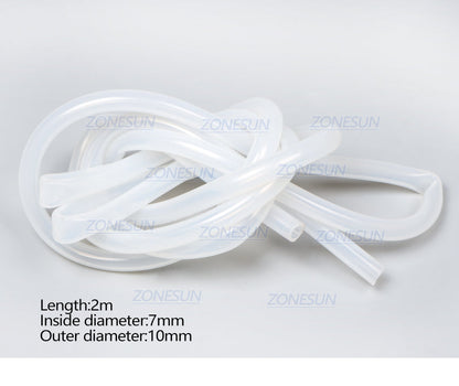 ZONESUN PJ-GZ7 Length 2m Inside Diameter 7mm Round Plastic Pipe Tube Connect To Electric Filling Machine