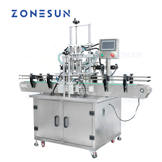 ZONESUN ZS-YT4TZ Automatic 4 Nozzles Piston Liquid Filling Machine（Best Offer）