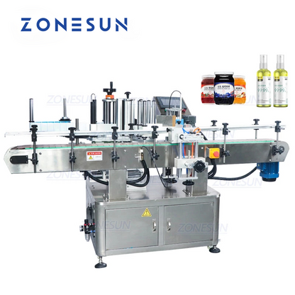 ZONESUN ZS-TB260 Máquina automática de etiquetado y posicionamiento redondo de doble cara 