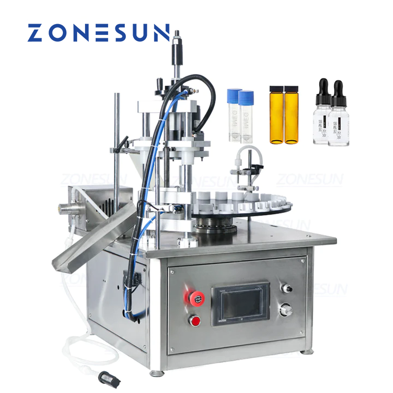 ZONESUN ZS-AFC1M Custom Small Vial Magnetic Pump Liquid Filling And Capping Machine