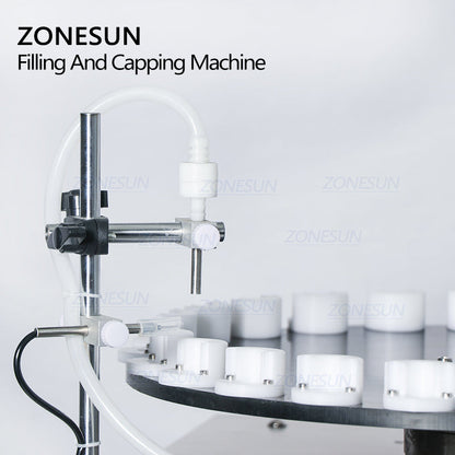 ZONESUN ZS-AFC1M Máquina de llenado y tapado de líquido con bomba magnética de vial pequeño personalizado