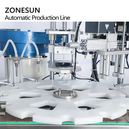 ZONESUN ZS-FAL180A8 Full Automatic Magnetic Pump Liquid Filling Capping and Labeling Machine