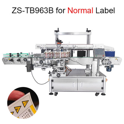 ZONESUN ZS-TB963 Double Side Round Square Bottle Labeling Machine For Normal Transparent Label