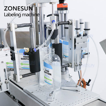 ZONESUN XL-T806 Semi Automatic Double-side Square Bottle Labeling Machine With Date Coder