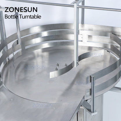 ZONESUN ZS-LP600Z Descifrador rotatorio redondo automático de la botella de la mesa para la línea de producción