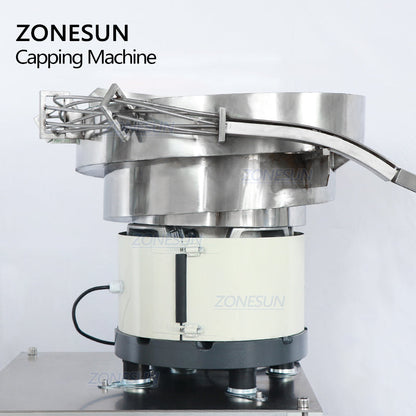 ZONESUN ZS-XG1870V Benchtop Bottle Capping Machine With Vibratory Bowl