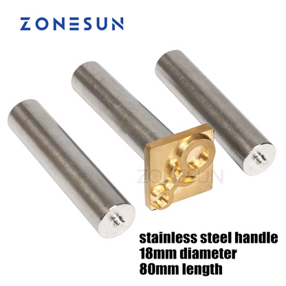 ZONESUN Stainless Steel Hammering Handle for Leather Emboss