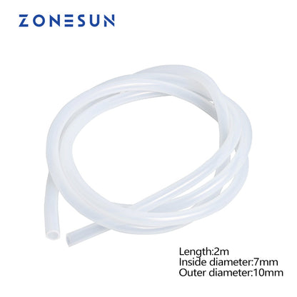 ZONESUN PJ-GZ7 Length 2m Inside Diameter 7mm Round Plastic Pipe Tube Connect To Electric Filling Machine