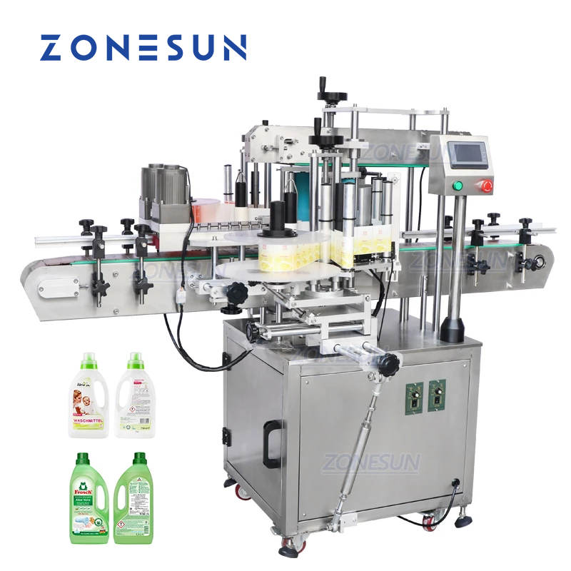 ZONESUN ZS-TB300V Custom Automatic Double Side Square Bottle Labeling Machine