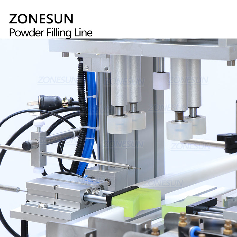 ZONESUN Powder Filling Capping Round And Bottle Labeling Machine