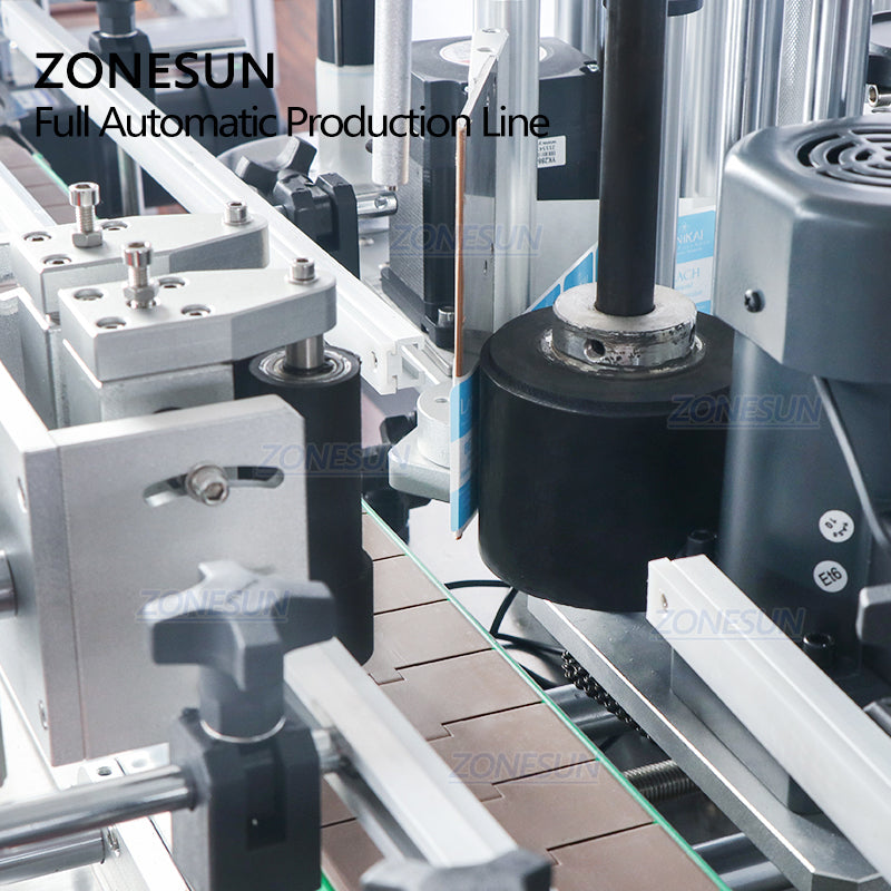 ZONESUN ZS-FAL180C5 Desktop 4 Nozzles Liquid Filling Capping And Labeling Machine With Vibratory Bowl