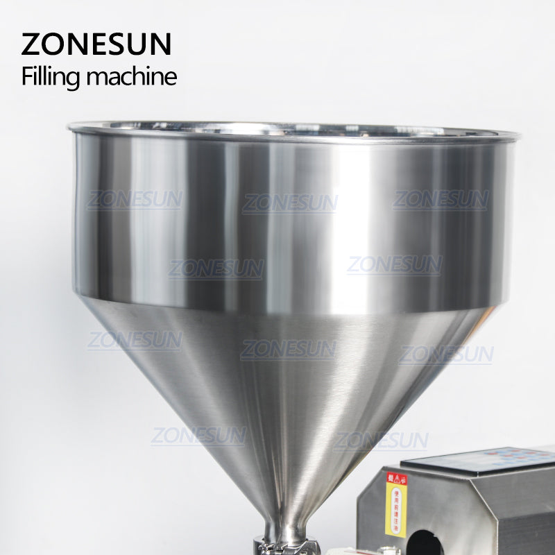 ZONESUN ZS-RPGT900 Rotor Pump Paste Liquid Filling Machine With Mixing Hopper