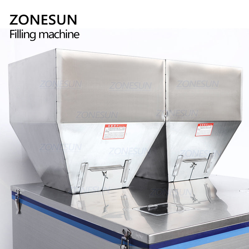 ZONESUN DL-5000D Semi Automatic 2 Heads Powder Weighing Filling Machine